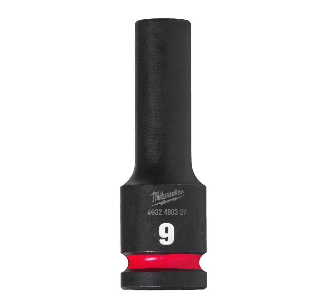 9MM 1/2" Long Impact Socket Wrench - Shockwave™ Impact Duty Impact Sockets Milwaukee 4932480327 