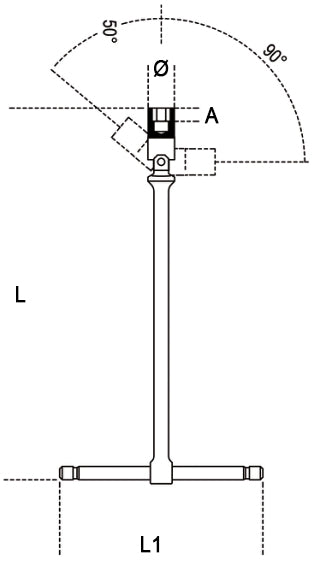 Chiave a T Con Bussola Esagonale Snodata 11mm Beta 952 11