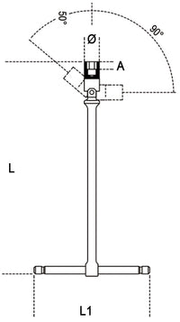 Chiave a T Con Bussola Esagonale Snodata 11mm Beta 952 11