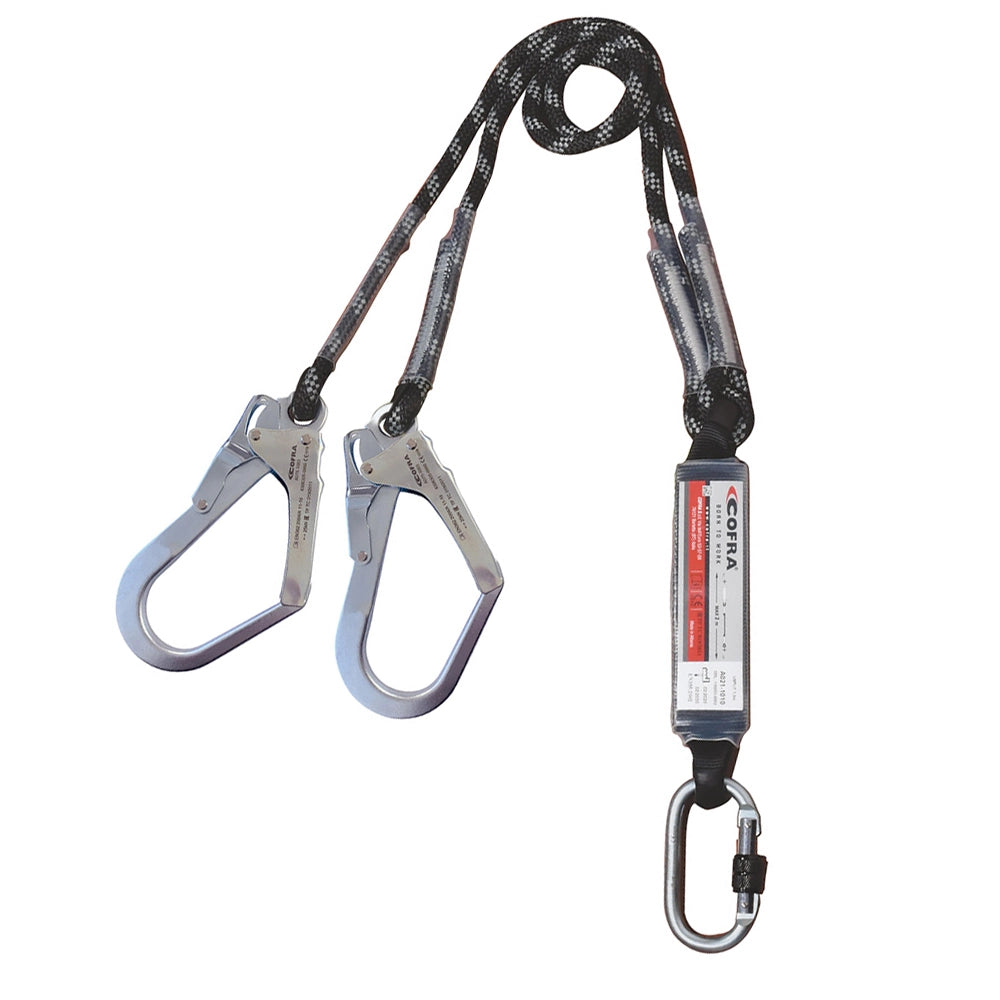Cordino Anticaduta Doppio Per Imbracature Cofra Usplit A021-1112 2mt