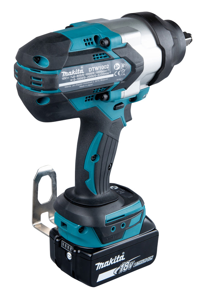 Avvitatore Ad Impulsi Brushless A Batteria 18V Makita DTW1002RTJ + 2 x 5.0Ah + Caricabatterie