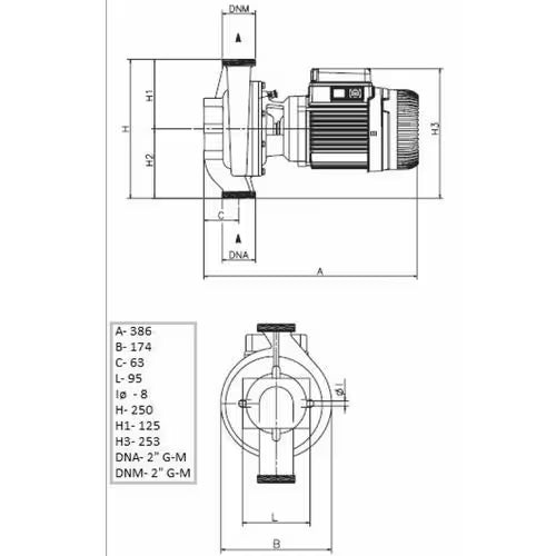 Elettropompa DAB ALP 2000 M Monofase 0.55kW 0.75HP 220V