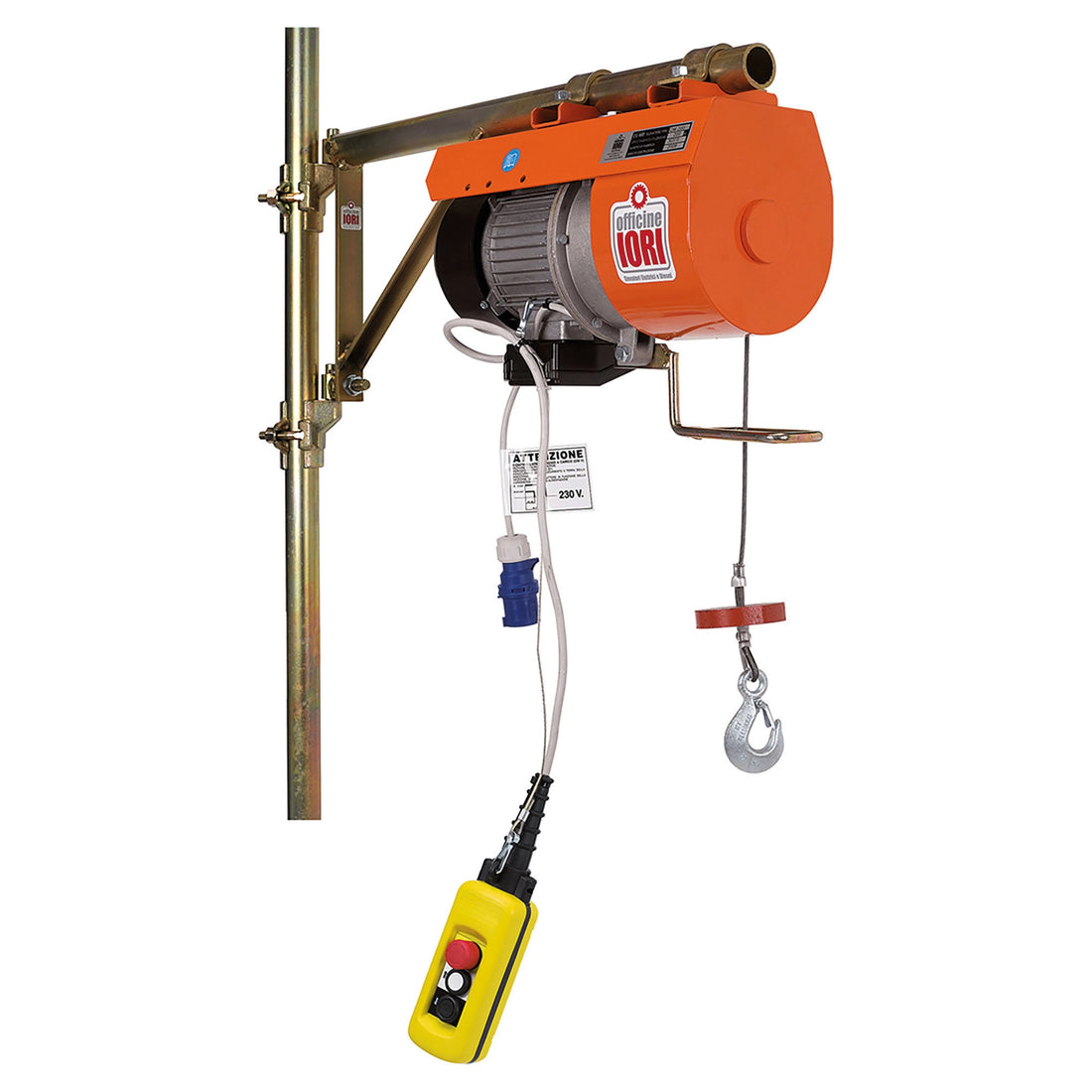 Elevatore Elettrico Palanco Officine Iori DM200I VELOX Portata 200 kg Velocità 38 m/min Lunghezza Fune 50m