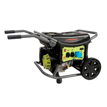 NOLEGGIO GENERATORE DI CORRENTE 5KW 230V Monofase A Benzina Pramac WX 6200 Carrellato Con AVR