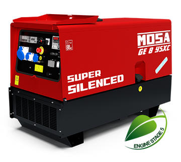 NOLEGGIO Gruppo Elettrogeno Generatore MOSA GE 8 YSXC SUPER SILENZIATO 7.2kW