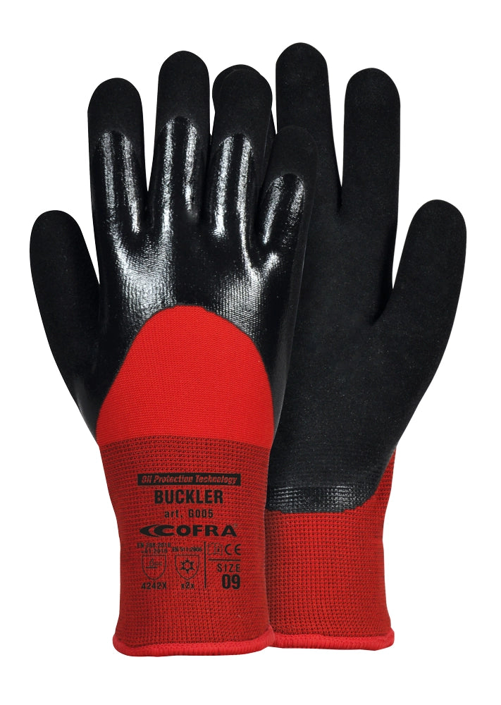 Guanti Da Lavoro Categoria II Protezione Dal Freddo In Nitrile Cofra Buckler G005-D100