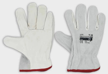 Guanti Da Lavoro Con Palmo In Pelle Fiore Di Bovino E Dorso In Crosta Protection Line 1/174