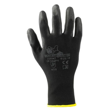 Guanti Da Lavoro Neri In Poliestere Spalmati In Poliuretano Socim 3350NT