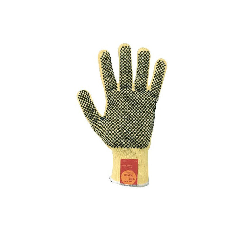 Guanti Da Lavoro In Kevlar Antitaglio-Anticalore Puntinato In PVC NERI DK2 310267 Taglia 10