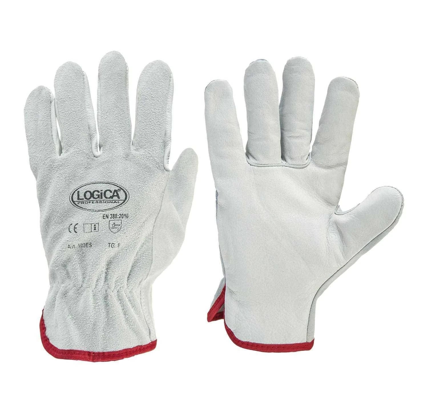 Guanti da Lavoro in Pelle Crosta Logica 103ES Taglia 10