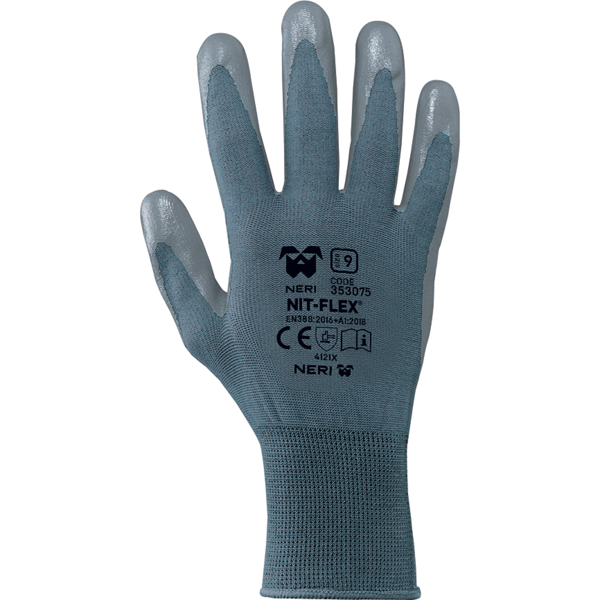 Guanti Da Lavoro A Filo Continuo 100% nylon/nitrile Neri 353075