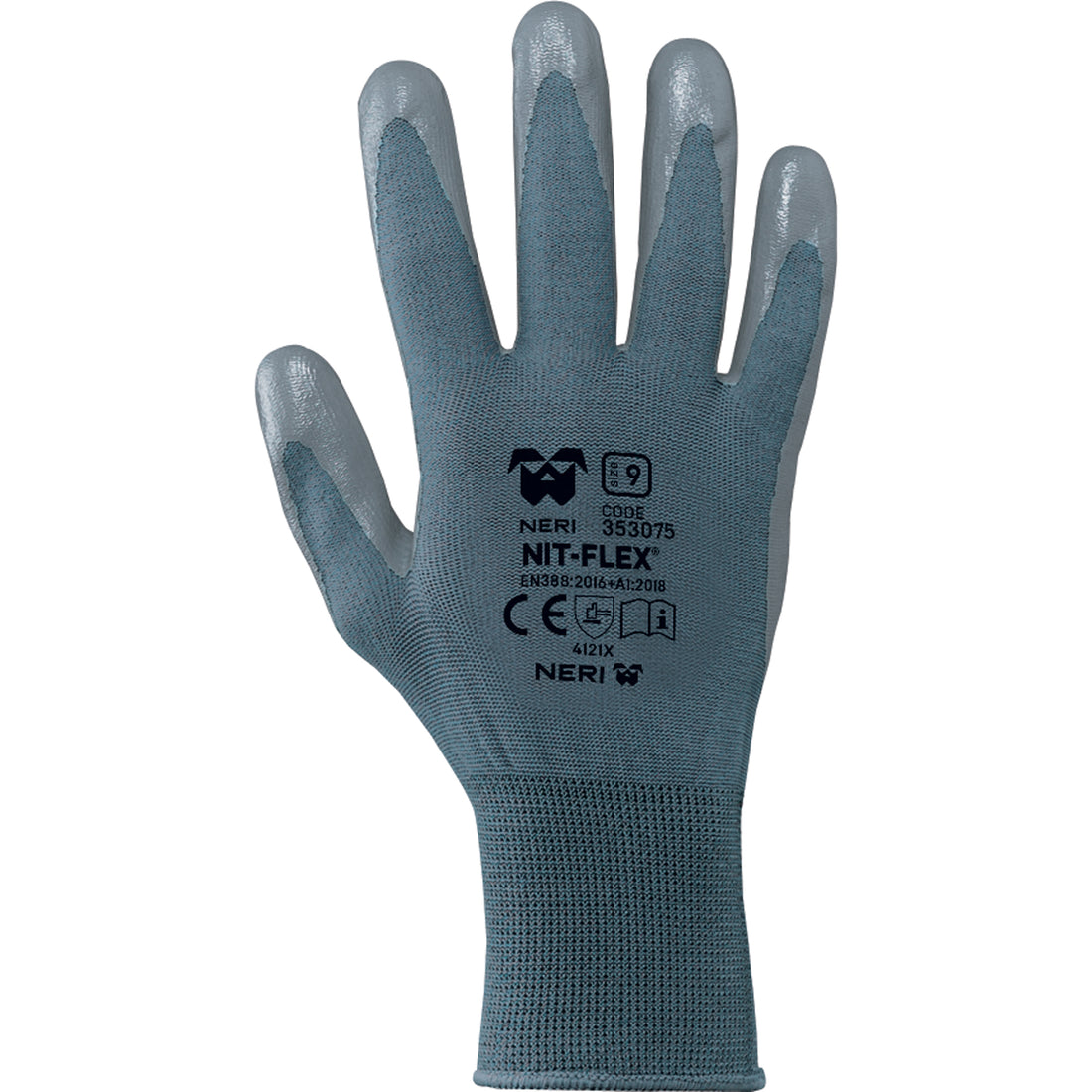 Guanti Da Lavoro A Filo Continuo 100% nylon/nitrile Neri 353075