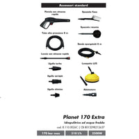 Idropulitrice Lavor PLANET 170, 2500W, 170 Bar, 510 l/h - 8.110.0026C