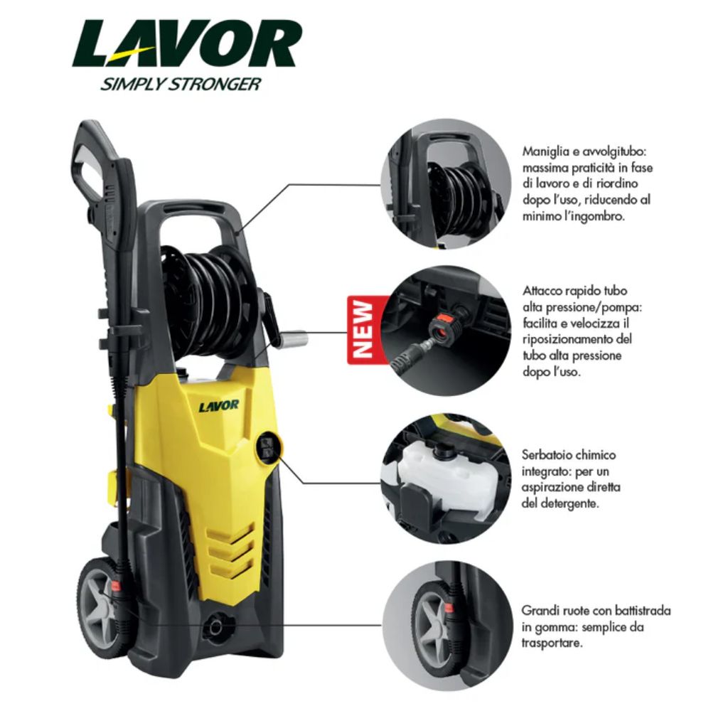 Idropulitrice Lavor PLANET 170, 2500W, 170 Bar, 510 l/h - 8.110.0026C