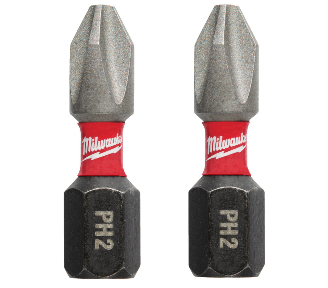 Insert for Impact Wrench Bit Shockwave PH2 Length 25MM 2 PIECES Milwaukee