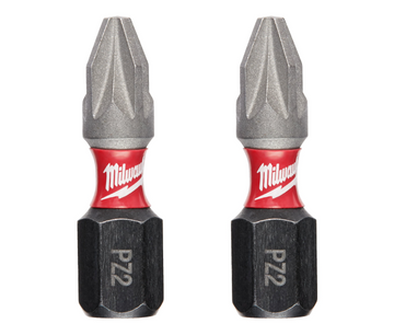 Inserto Per Avvitatori Ad Impulsi Bit Shockwave PZ2 Lunghezza 25MM 2 PEZZI Milwaukee