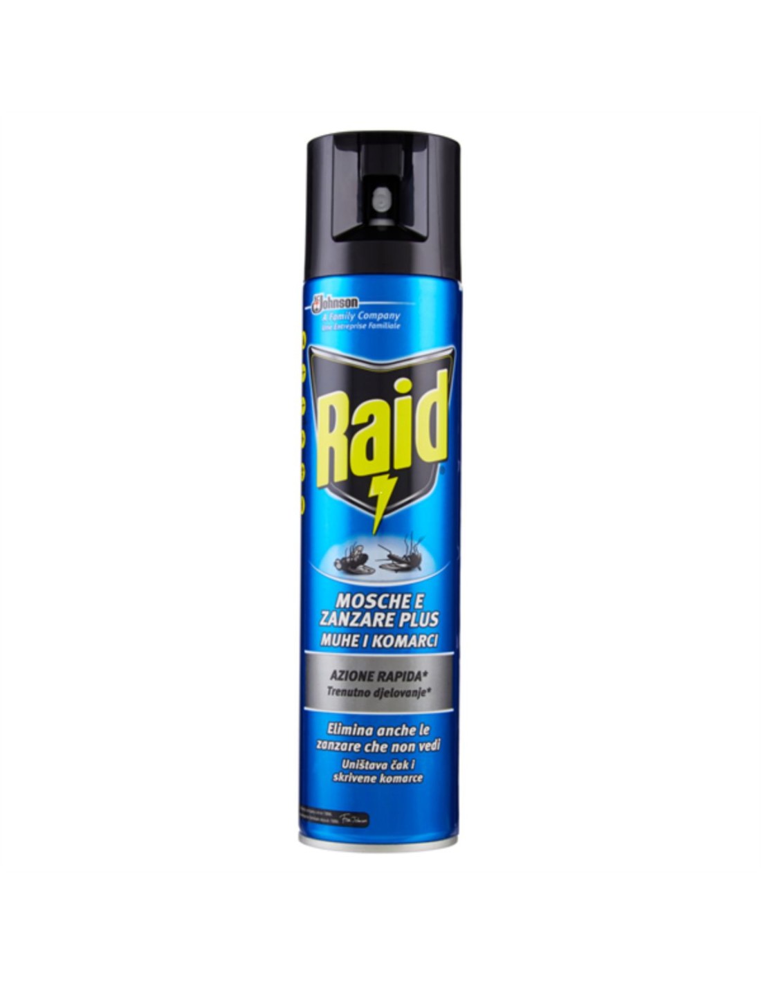 Raid Spray Insecticide Flies and Mosquitoes Plus, 400 ml