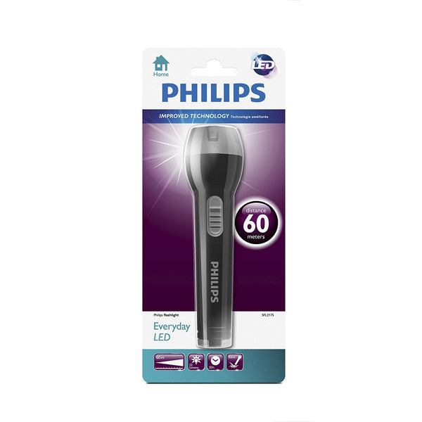 Lampada Portatile Torcia Philips Everyday SFL3175/10 22lm 60m, Nera