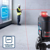 Livella Laser A Linee GLL 3-80 C Bosch + Ricevitore LR7 + Supporto BM1 + Valigetta L-BOXX 136