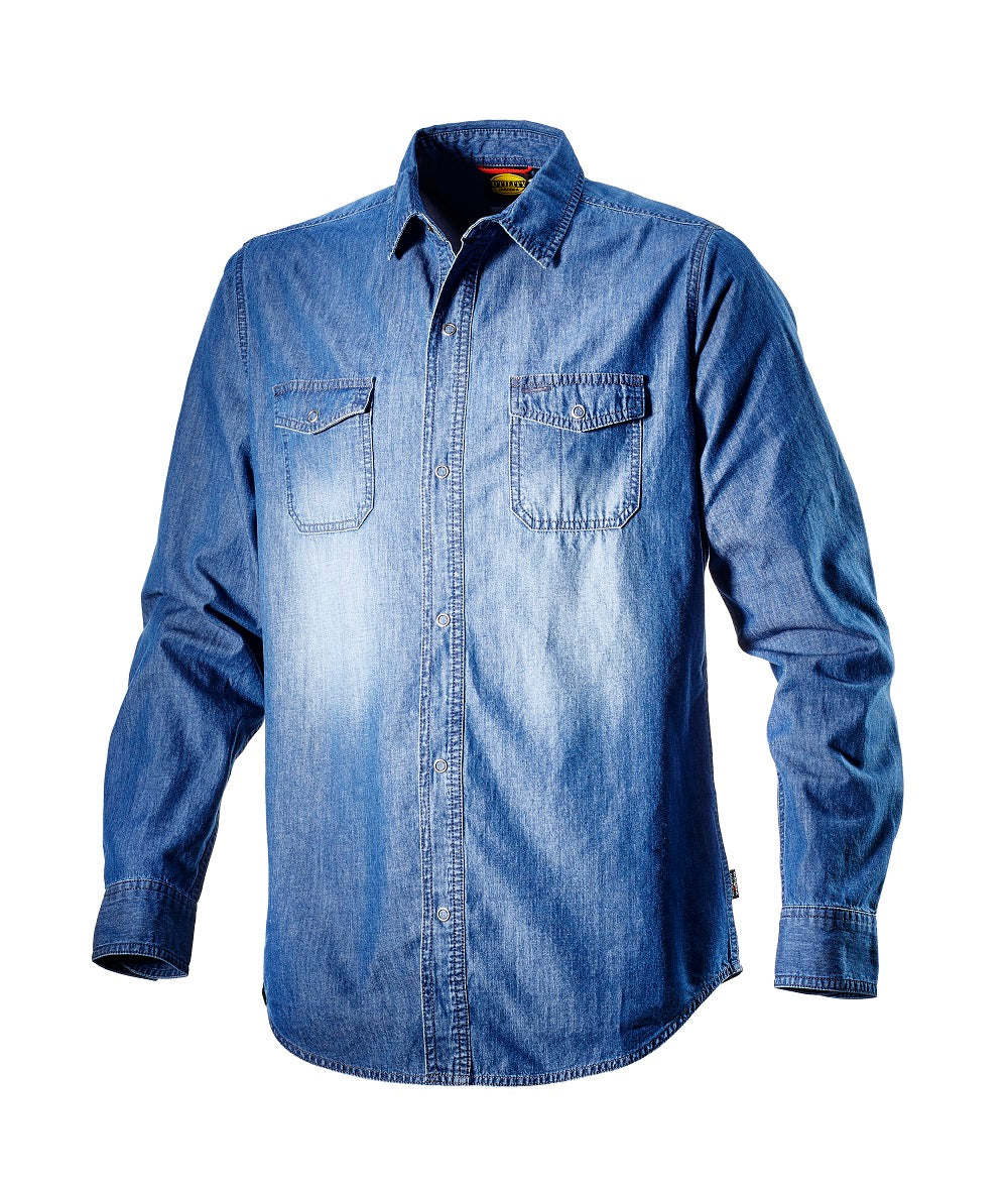 Camicia Da Lavoro In Jeans Denim 4 Stagioni Blu Diadora 171663-C6535