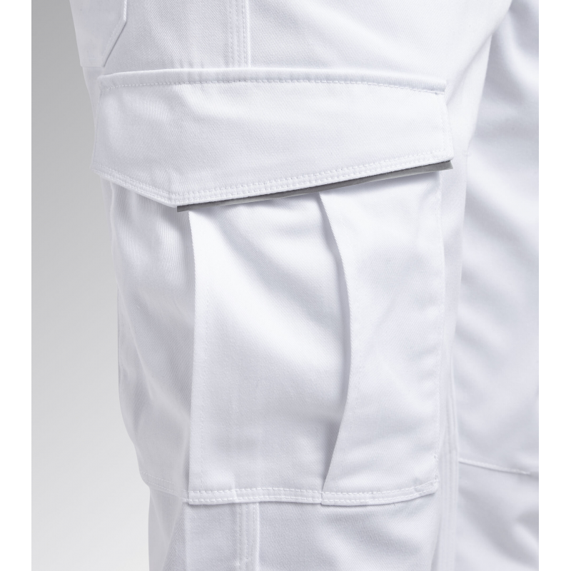 Pantaloni Da Lavoro Diadora PANT STAFF STRETCH CARGO Colore Bianco 177649-20002 ULTIMI PEZZI