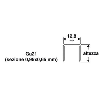 Punti Graffette 6MMX12.8 1000PZ Per Puntatrice Spillatrice Pneumatica Valex 1455625