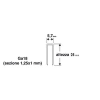 Punti Graffette Per Chiodatrici Fissatrici 5.7X25MM 1000PZ Valex 1455546