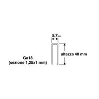 Punti Graffette Per Chiodatrici Fissatrici 5.7X40MM 1000PZ Valex 1455601