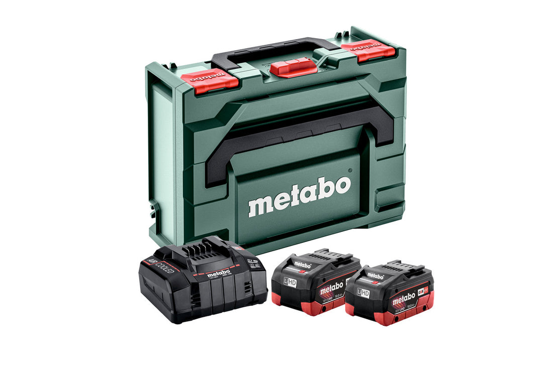 Basic SET 2X LiHD Battery 10 AH + ASC 145 + METABOX Metabo 685142000 