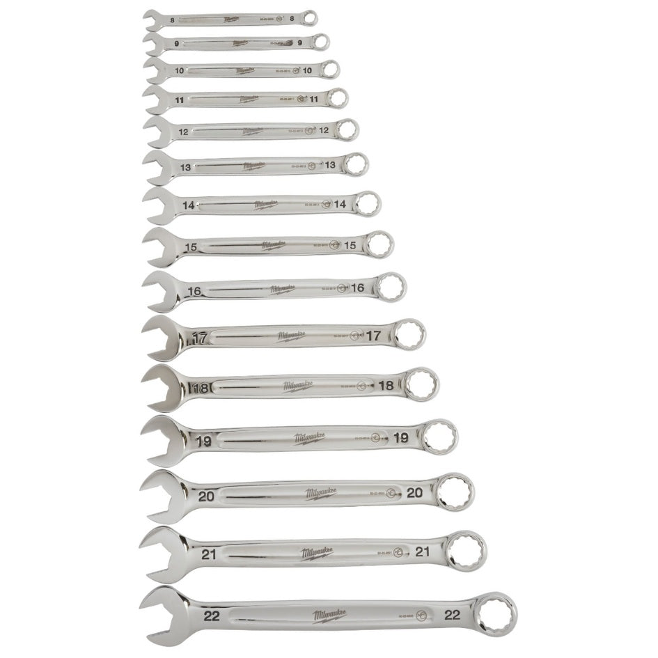 Set Metrico Chiavi Milwaukee Combinate Maxbite - 15 Pezzi