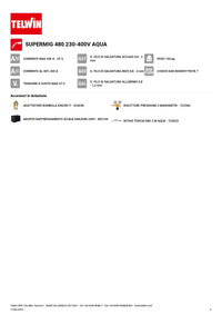 Saldatrice A Filo MIG - MAG - FLUX - BRAZING Telwin Supermig 480 Aqua - 822046
