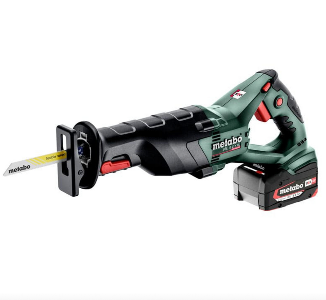 Cordless Straight Saw SSE 18 LTX BL + 2x5.2Ah Li-Ion + Charger ASC 55 Metabo 602267650