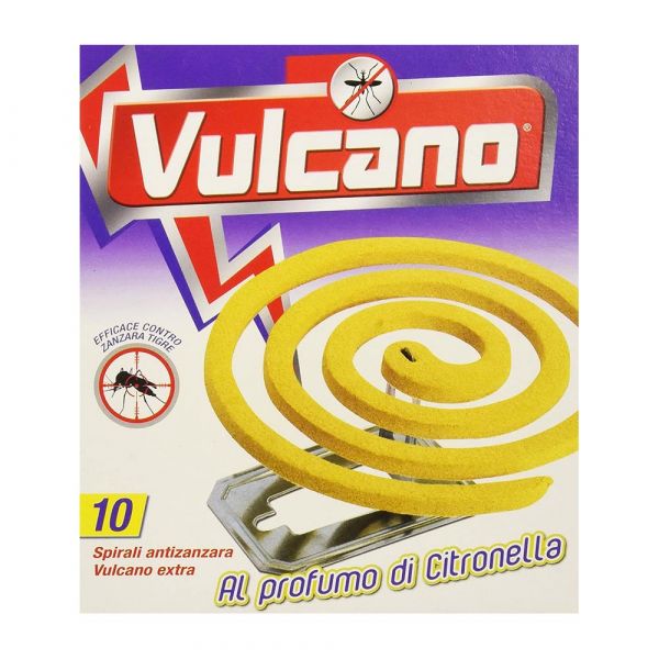 Spirali Vulcano Al Profumo Di Citronella Contro Le Zanzare In Confezione Da 10 Pezzi