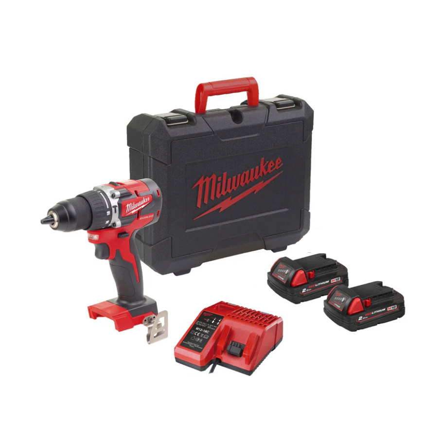 Trapano Avvitatore Con Percussione A Batteria 18v Compact Brushless M18 CBLPD-202C Milwaukee 4933464320