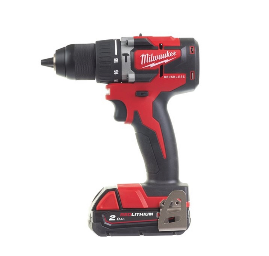 Milwaukee M18 CBLPD-202C 18V Compact Brushless Cordless Impact Drill