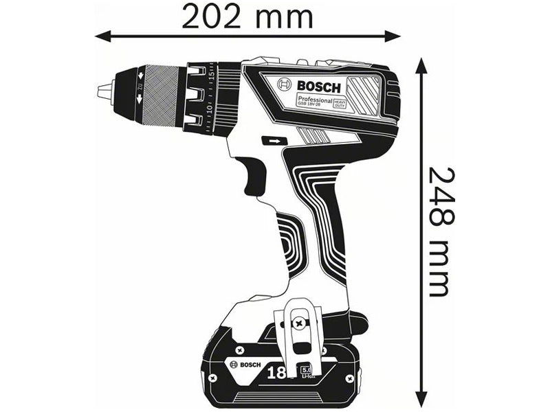 Trapano Avvitatore Con Percussione Bosch GSB 18V-28