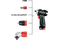 Trapano Avvitatore POWERMAXX BS BL Q + 2X Batterie 12 V 2,0 Ah + Caricabatterie LC 40 Metabo 601749500