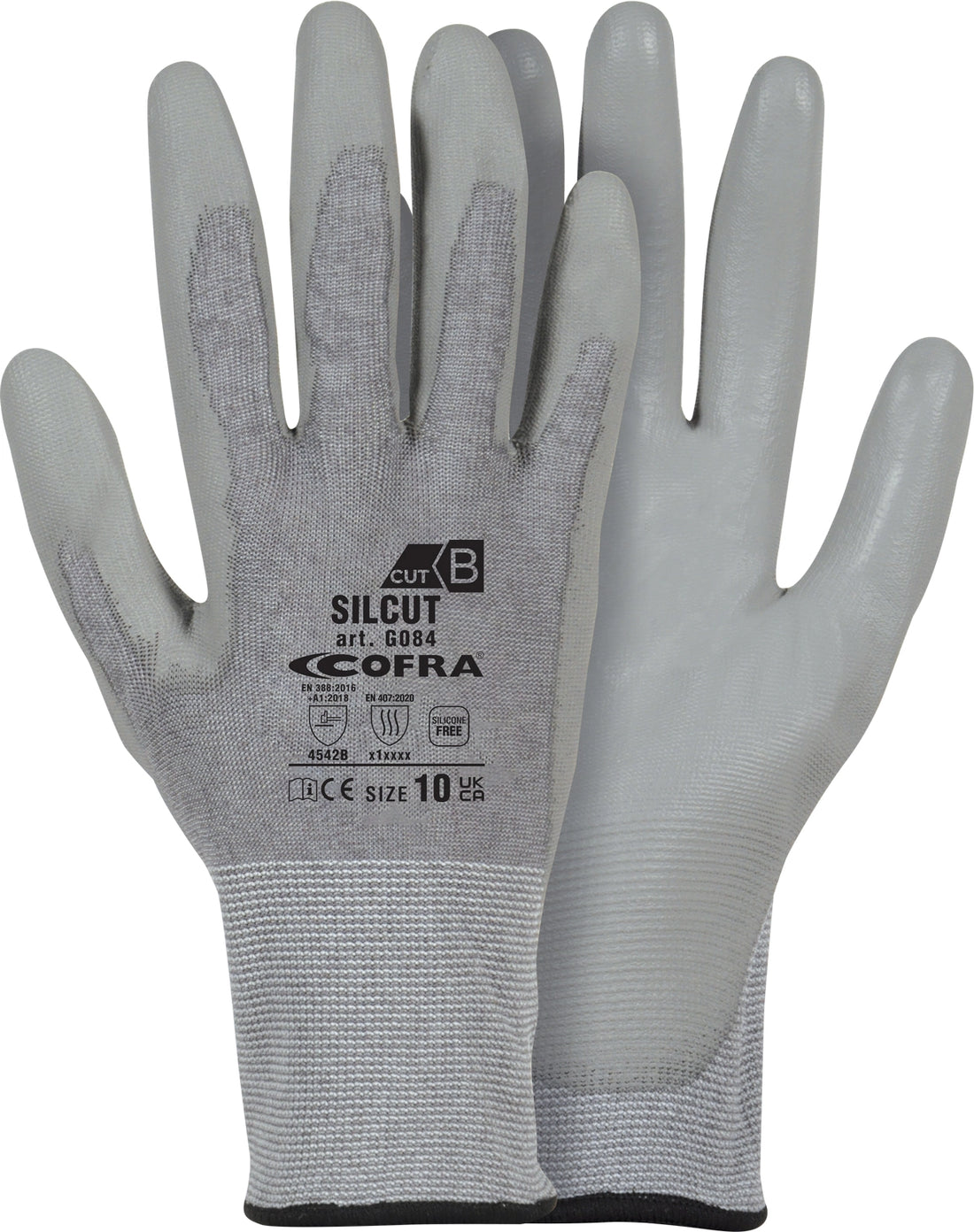 Guanti Da Lavoro Antitaglio In Poliuretano Cofra SILCUT G084-D100