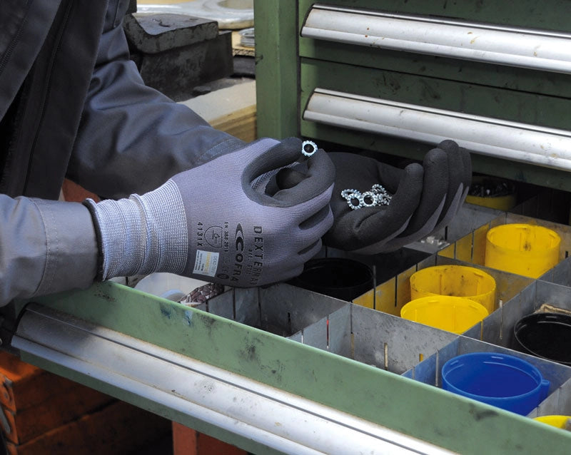 Guanti Da Lavoro In Nitrile Con Fodera Idrorepellente Cofra DEXTERMAX G040-D100