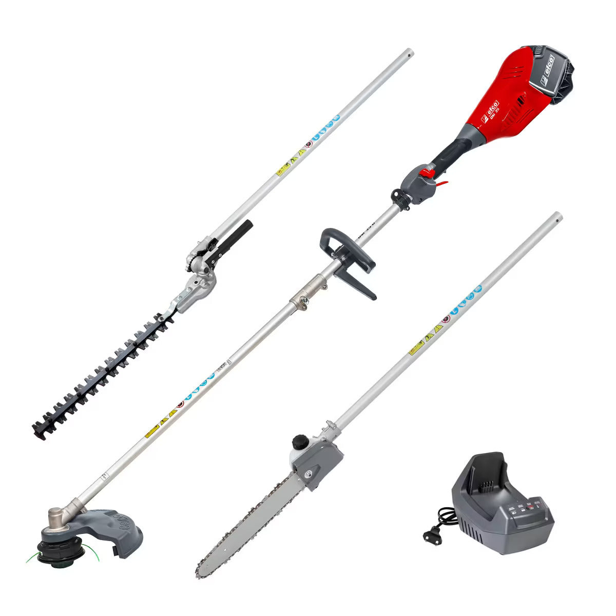 Kit Decespugliatore Multifunzione A Batteria 40V Con 3 Applicazioni , Batteria Bi 5,0 EF E Caricabatteria CRG