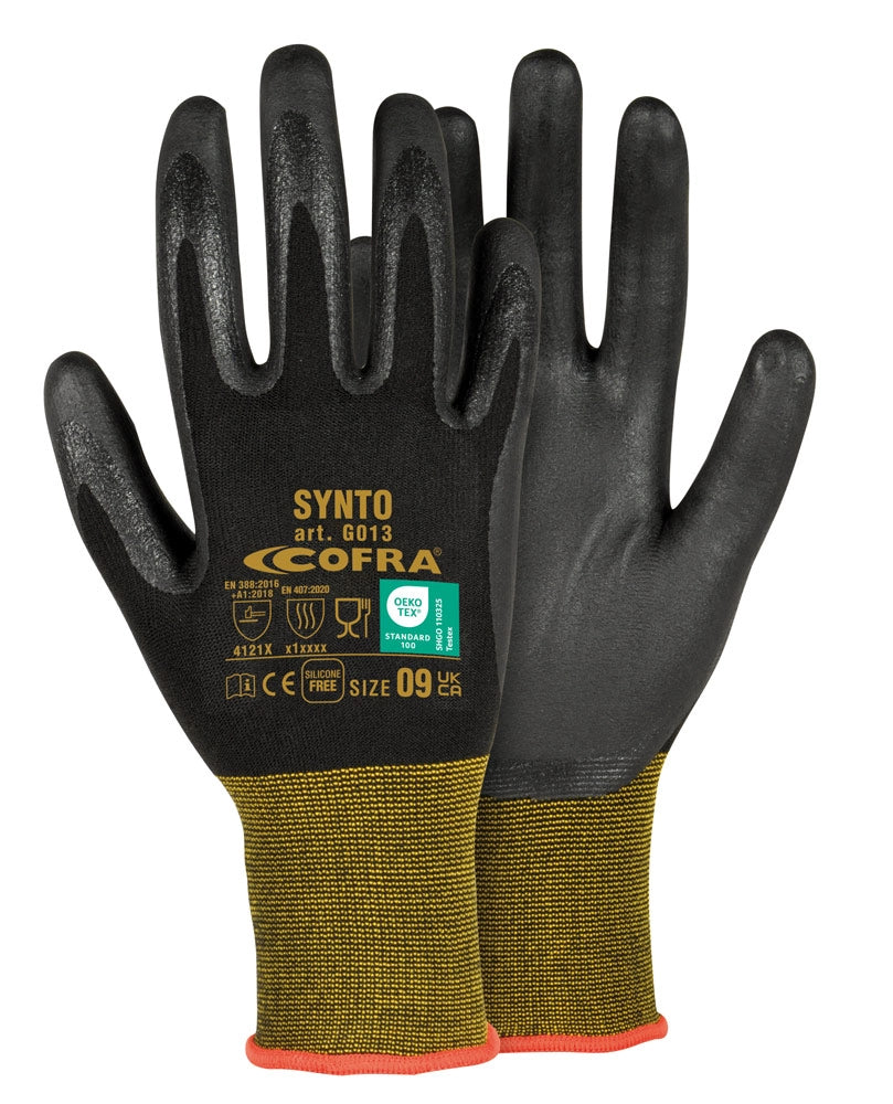 Guanti Da Lavoro In Schiuma Di Nitrile Resistenti All'abrasione Cofra SYNTO G013-D100