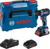Bosch GSR 18V-90 C Cordless Drill Driver + 2x 4.0 Ah Li-Ion Batteries + Charger + L-BOXX 136 Case - 06019K6005 