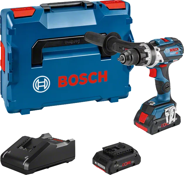 Trapano Avvitatore A Percussione Bosch GSB 18V-110 C , 2 Batterie ProCore18V Da 4.0Ah, Caricabatteria GAL 18V-40, Valigetta L-BOXX 136 - 06019G030B