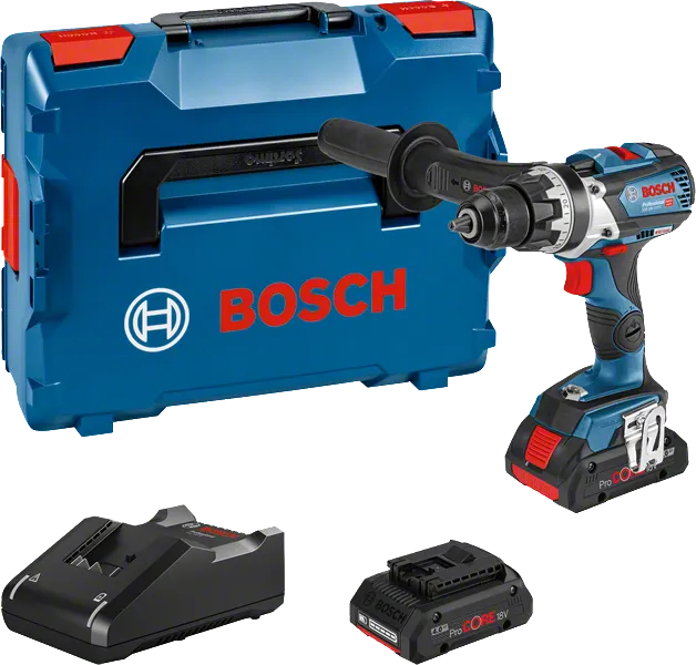 Trapano Avvitatore A Batteria Bosch GSR 18V-110 C Professional + 2 Batterie ProCORE18V 4.0Ah E Caricabatteria In Valigetta L-BOXX 136 - 06019G010A