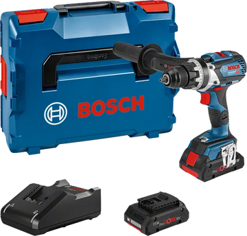 Trapano Avvitatore A Batteria Bosch GSR 18V-110 C Professional + 2 Batterie ProCORE18V 4.0Ah E Caricabatteria In Valigetta L-BOXX 136 - 06019G010A