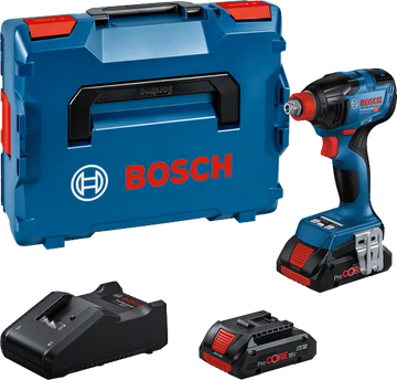 Bosch GDX 18V-210 C Professional Impact Driver + 2 ProCORE18V 4.0Ah Batteries + Charger + L-BOXX 136 Case - 06019J0203 
