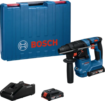 Martello Perforatore Tassellatore A Batteria SDS plus Bosch GBH 18V-18 Professional In Valigetta Con 2x Batterie 2,0 Ah Li-Ion E Caricabatterie- 0611927001