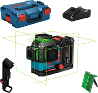 Livella Laser Bosch Expert EXLL18V-120-33CG A 3 Linee Verdi Con Batteria + Caricabatteria In Valigetta L-BOXX - 0601065B00