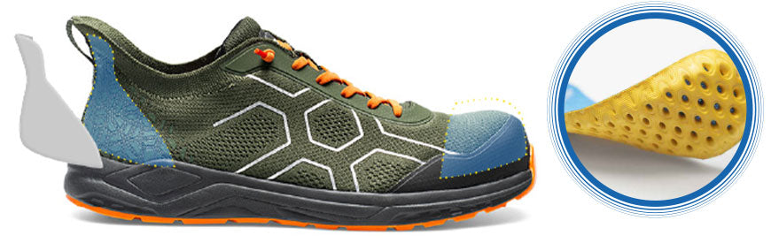 Scarpe Antinfortunistiche Sottozero Flexifly Verde/Arancio SZ500A
