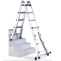 Scala In Alluminio Telescopica 8+8 GR Con Stabilizzatore Svelt Scalissima SSCAL008/A 4,10mt